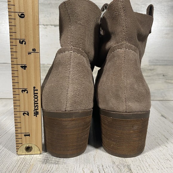 Carlos Santana Leighton Booties Taupe Suede Slouchy Ankle Boots Women's Size 7.5 - Picture 7 of 7